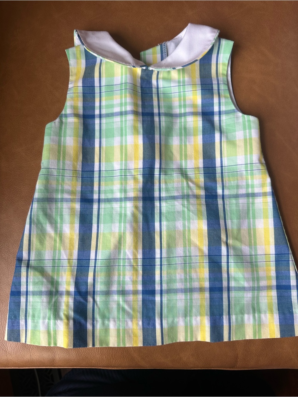 Southern Smocked Co Peter Pan collar plaid dress